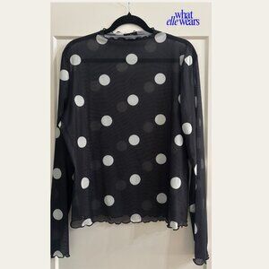 Dressed in Lala: Polka Dot Mesh Long Sleeve
